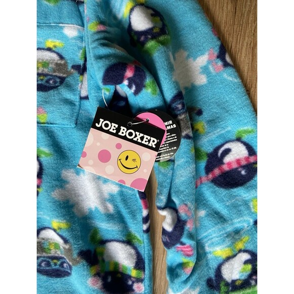 NWT Joe Boxer Girls Pajama Set 2Pc XL Blue Penguins 100% Sleepwear - Picture 5 of 9